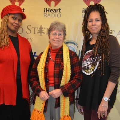WCSU Radio: Bonni with Lady Z,  Izola Wright, left; and Medina, health counselor who appeared on the Chicago State U blues radio show , Dec 2016