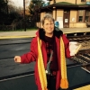 Bonni at Beverly 107th St Metra RR station, southwest Chicago 2016