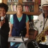At Ellie's Cafe in Beverly, with Gloria Shannon, Abb Locke c. 2013