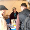 Bonni sells Stepson of the Blues books in Maxwell Steet tent, Chicago Blues Fest 2011
